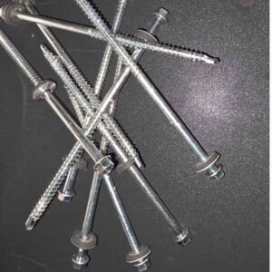 Edelstahlschrauben | selbstbohrend | für Holzunterkonstruktion | 100 Stk./ Pak. | 6,5 x 140 mm | E16 EPDM-Dichtung | Blank