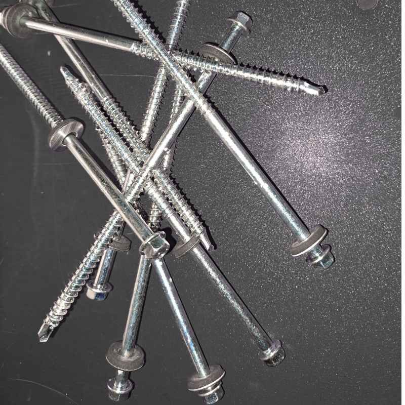 Edelstahlschrauben | selbstbohrend | für Holzunterkonstruktion | 100 Stk./ Pak. | 6,5 x 140 mm | E16 EPDM-Dichtung | Blank 1 Edelstahlschrauben | selbstbohrend | für Holzunterkonstruktion | 100 Stk./ Pak. | 6,5 x 140 mm | E16 EPDM-Dichtung | Blank