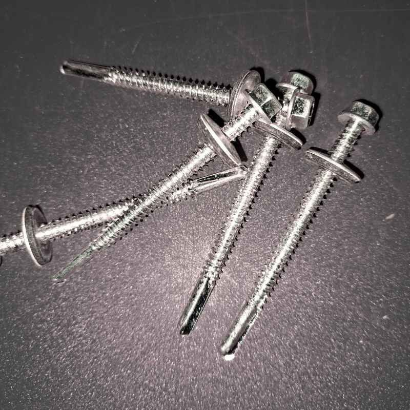 Edelstahlschrauben | selbstbohrend | für Stahlunterkonstruktion | 100 Stk./ Pak. | 5,5 x 70 mm | E16 EPDM-Dichtung | Blank 1 Edelstahlschrauben | selbstbohrend | für Stahlunterkonstruktion | 100 Stk./ Pak. | 5,5 x 70 mm | E16 EPDM-Dichtung | Blank