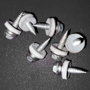 Edelstahlschrauben | selbstbohrend | für Blech in Blech | 500 Stk./ Pak. | 4,8 x 19 mm | E14 EPDM-Dichtung | Blank