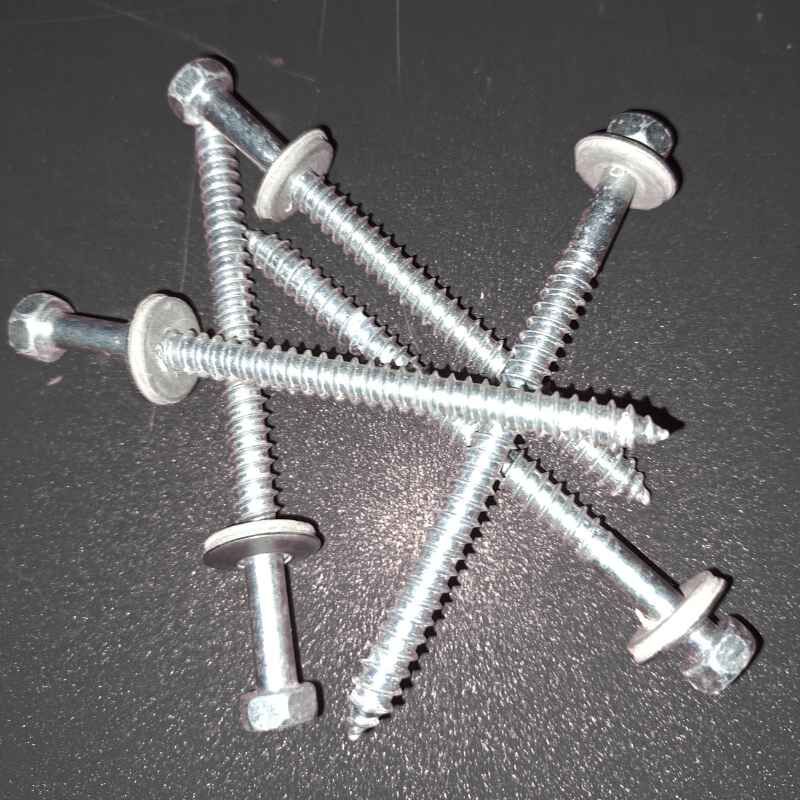 Edelstahlschrauben | selbstbohrend | für Holzunterkonstruktion | 100 Stk./ Pak. | 6,5 x 90 mm | E16 EPDM-Dichtung | Blank 1 Edelstahlschrauben | selbstbohrend | für Holzunterkonstruktion | 100 Stk./ Pak. | 6,5 x 90 mm | E16 EPDM-Dichtung | Blank
