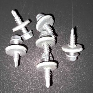 Edelstahlschrauben | selbstbohrend | für Blech in Blech | 100 Stk./ Pak. | 4,8 x 20 mm | E14 EPDM-Dichtung | Blank