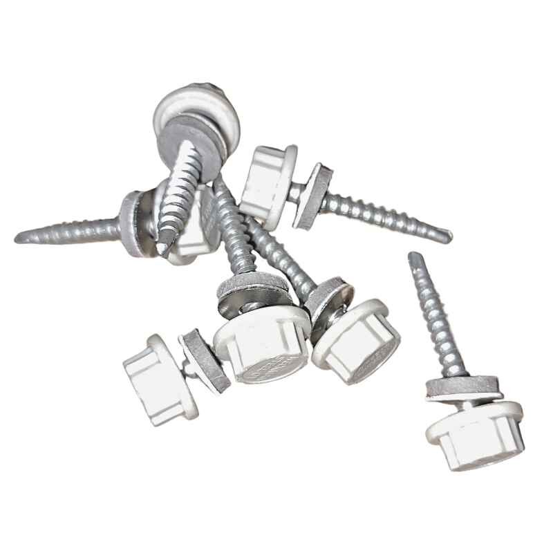 Nylon Head Schrauben | selbstbohrend | 100 Stk./ Pak. | 4,8 x 35 mm | E14 EPDM-Dichtung | Lichtgrau ( RR21 ) 1 Nylon Head Schrauben | selbstbohrend | 100 Stk./ Pak. | 4,8 x 35 mm | E14 EPDM-Dichtung | Lichtgrau ( RR21 )