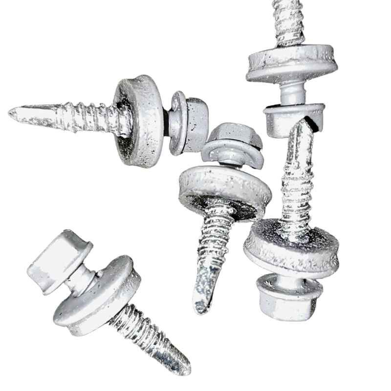 Nylon Head Schrauben | selbstbohrend | 100 Stk./ Pak. | 4,8 x 19 mm | E14 EPDM-Dichtung | Fenstergrau ( RR22 ) 1 Nylon Head Schrauben | selbstbohrend | 100 Stk./ Pak. | 4,8 x 19 mm | E14 EPDM-Dichtung | Fenstergrau ( RR22 )